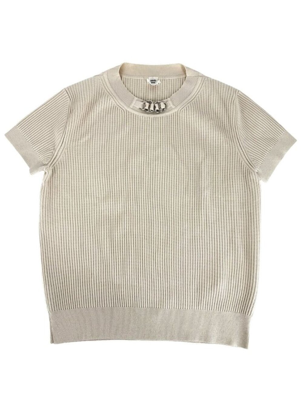 Hermes Knit Short Sleeve Chain Top Sweater